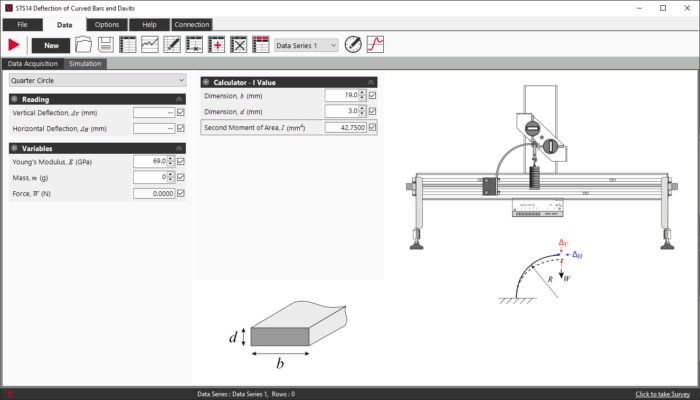 Curved Bars and Davits (STS14) VDAS Screen 0825