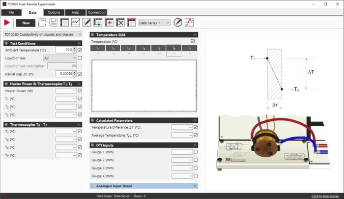 CONDUCTIVITY OF LIQUIDS AND GASES (TD1002D) VDAS Screen 0825