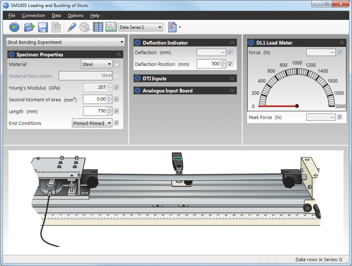 Euler Buckling Apparatus Sm1005 Materials Testing Tecquipment