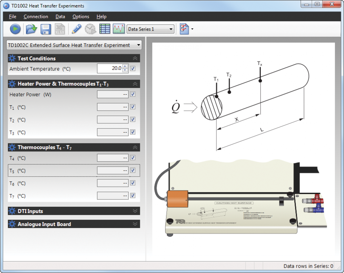 extended surface heat transfer experiment